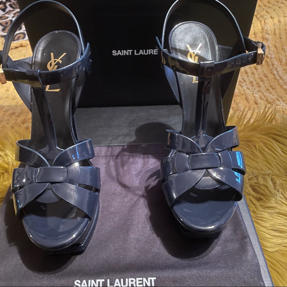Authentic Saint Laurent Patent Leather Sandals